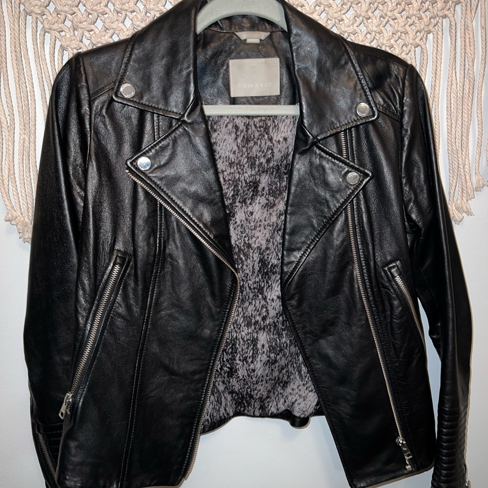 Soia and Kyo Moto Style Leather Jacket